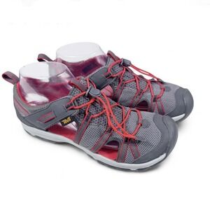 Teva Women’s Hiking Water Sandals Gray Red Gorpcore Outdoor Adventures‎ Sz 6